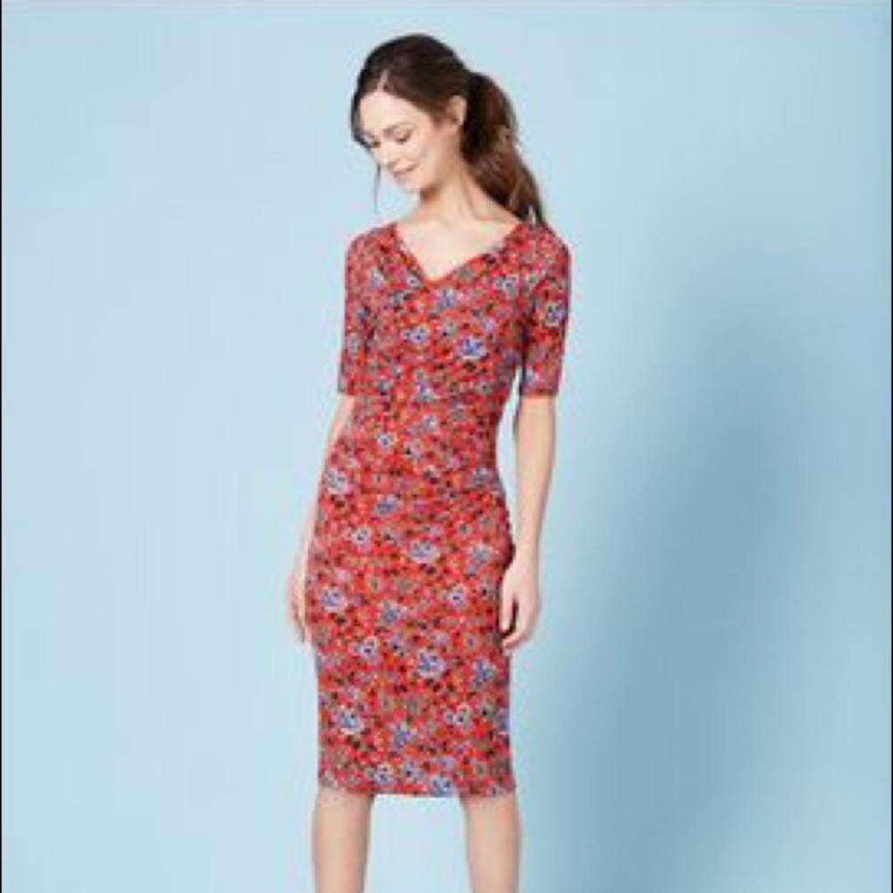 Boden Rita Ruched Jersey Dress